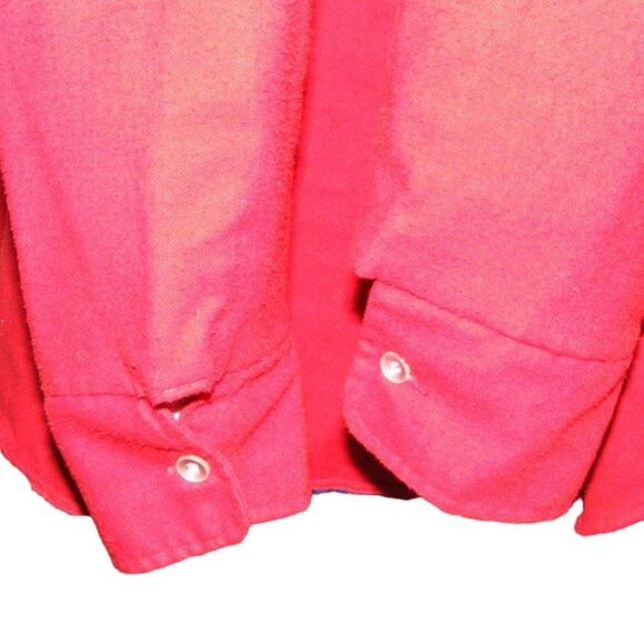 Vintage MONTGOMERY WARD Shirt Jacket, XL, Red/Blue Quilted, Long sleeves - Picture 5 of 10